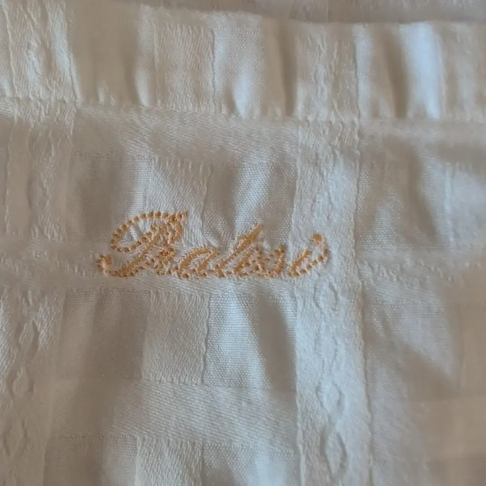 Pratesi basket weave cotton jacquard euro sham with embroidered scallop edge